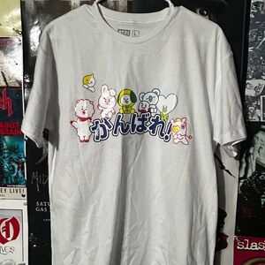 BTS BT21 K-POP White Graphic Tee